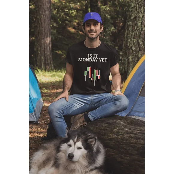 Is It Monday Yet Exclusive Stock Market T Shirt for Trader Shirt - Picture 1 of 11